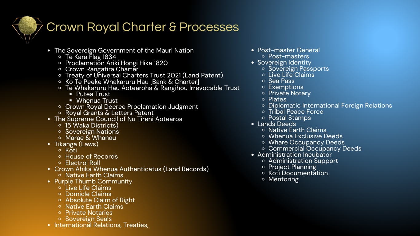 The Sovereign Crown of the Mauri Nation Website 6